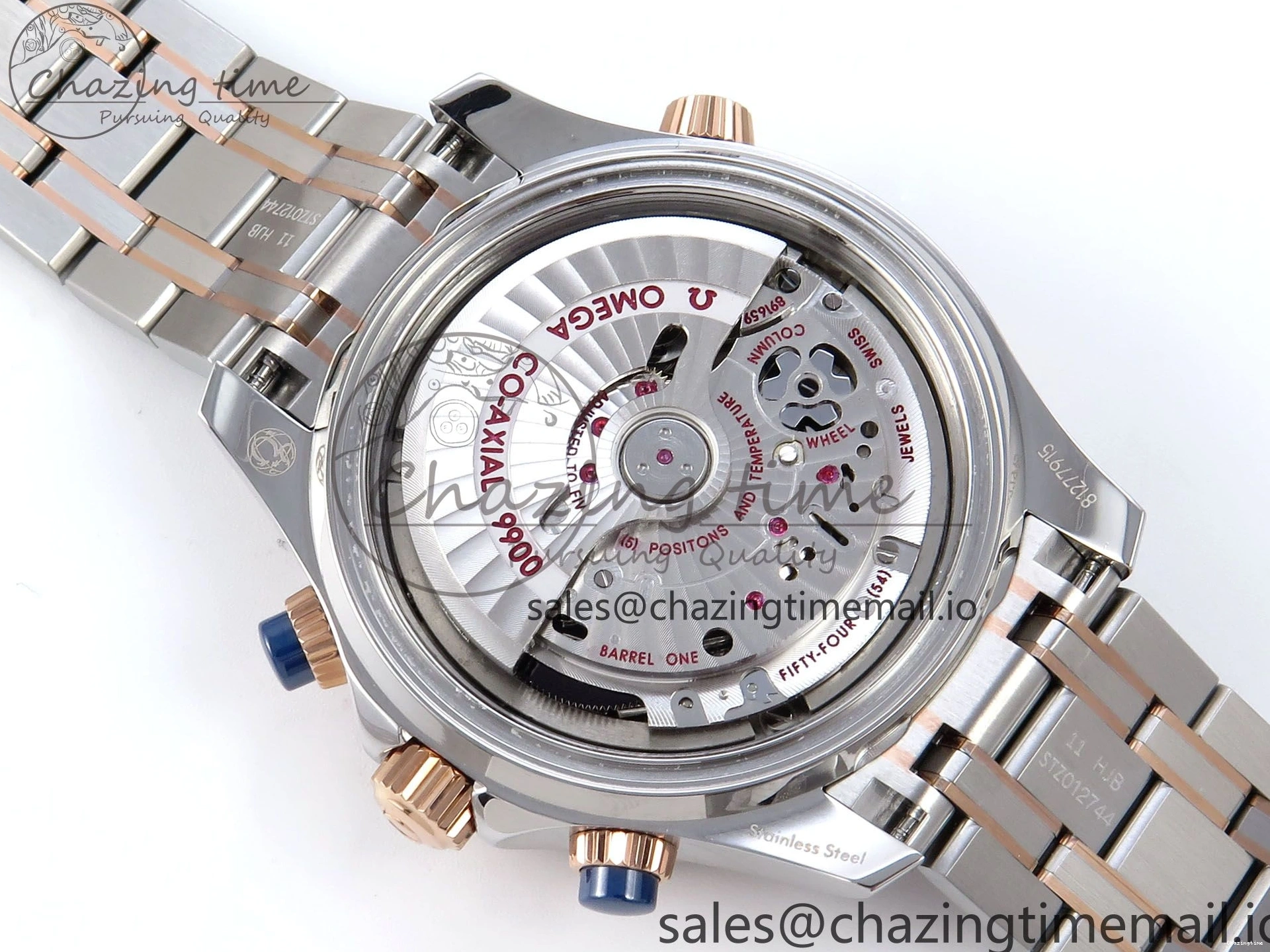 0507 Seamaster 300m Chrono SS YG OMF 1:1 Best Edition Blue Dial on SS YG Bracelet A Popular 7685